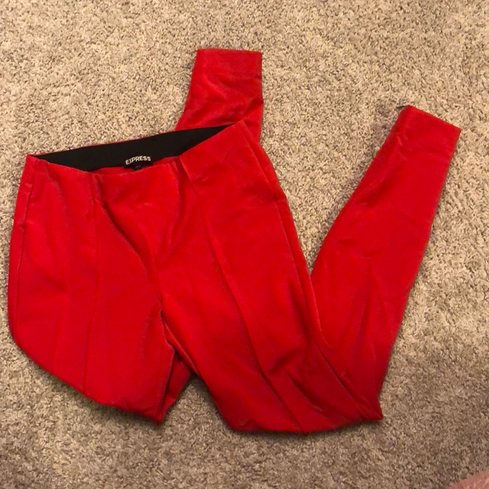 Express red leggings